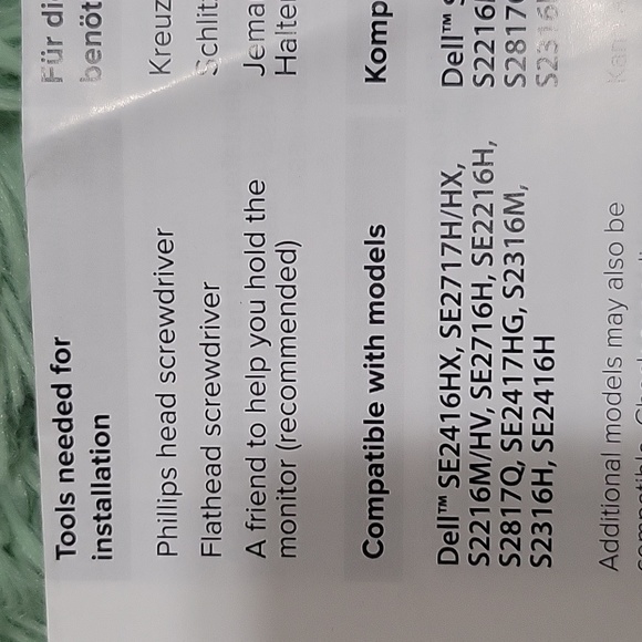 HUMANCENTRIC 101-1022-V2, VESA Mount Adapter for Dell S & SE Series Monitor NEW - Picture 4 of 4